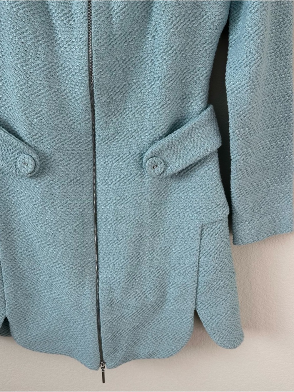 ALEXIS Elvire Structured Textured Long Sleeve
Mini Dress Light Blue SZ S - Picture 3 of 7